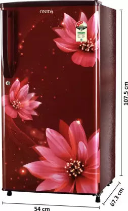 ONIDA 190 L Direct Cool Single Door 3 Star Refrigerator (FLORAL RED, RDS1903R) ONIDA 190 L Direct Cool Single Door 3 Star Refrigerator (FLORAL RED, RDS1903R)